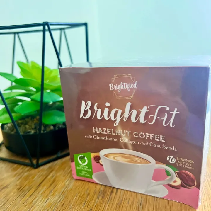 BrightFit Hazelnut Instant Coffee Healthy Coffee with Glutathione