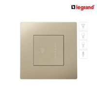 Legrand ดิมเมอร์แบบสัมผัส(สำหรับหลอด LED) 300 W สีแชมเปญ 1G 300W Touch Sliding Dimmer รุ่นมาเรียเซนต์| Mallia Senses| Champaigne | 281286CH | BTiSmart