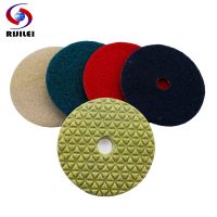 RIJILEI 7Pcs/Lot 100mm Dry Polishing Pad 4 Inch Marble Polishing Pads Diamond Polishing Pads Use for Floor Granite DPD01