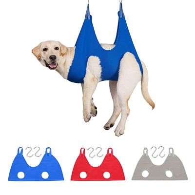 Pet Grooming Hammock Restraint Bag for Cats &amp; Dogs Bearing 15-35kg Nail Clip Trimming Helper Comfortable Harness Shelf Beds Beds