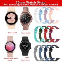 ㍿ↂ✤ สายนาฬิกา 20 มม. สำหรับ Samsung Galaxy Watch4 คลาสสิก Active2 Watch3 TPU สายนาฬิกาซิลิโคนเข็มขัดสำหรับผู้หญิงข้อมือเล็กบางวง