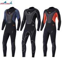 Full-Body Men 3Mm Neoprene Wetsuit Surfing ว่ายน้ำชุดดำน้ำ Triathlon ชุดเปียกสำหรับน้ำเย็นดำน้ำดูปะการัง Spearfishing