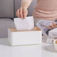 Wooden Tissue Box Napkin Holder Bamboo Lid Top Handkerchief Case Wipes Dispenser Toilet Paper Organizer Container Home Car Items Tissue Holders