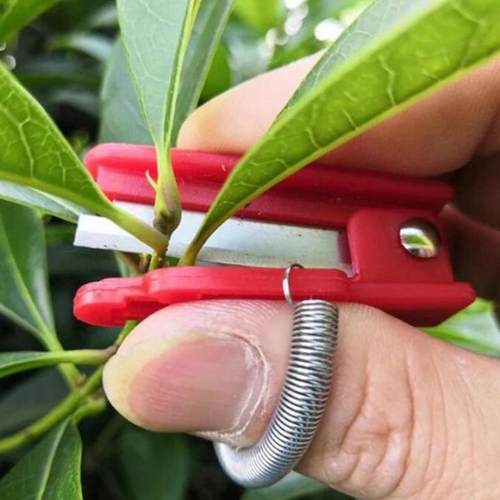 thumb-pruner-มีดแยกกากเครื่องมือหนีบจับเก็บเกี่ยวผลไม้ผักสำหรับฟาร์มสวนสวนสวนผลไม้พืช-trimmer-steel
