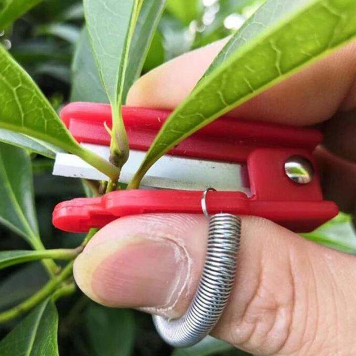 thumb-pruner-มีดแยกกากเครื่องมือหนีบจับเก็บเกี่ยวผลไม้ผักสำหรับฟาร์มสวนสวนสวนผลไม้พืช-trimmer-steel