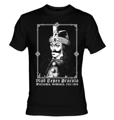 Vlad Tepes 1431-1476 T-Shirt Dracula Bathory Halloween Gothic Nu Goth Vampire Mens T Shirts Short Sleeve Trend Unisex Tees XS-4XL-5XL-6XL
