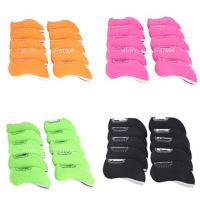 10 Pcs Neoprene Golf Club Iron Headcovers Protective Head Cover Protector Set Top Display Window Iron Covers