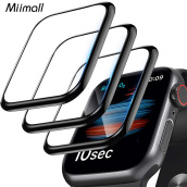 Miimall [2 Chiếc] Tương Thích Với Miếng Bảo Vệ Màn Hình Cho Apple Watch Series 7 41Mm 45Mm, màng Bảo Vệ PMMA Siêu Mềm Dẻo HD Không Bong Bóng Chống Trầy Xước Cạnh Cong 3D Tương Thích Với Apple Watch 7 41Mm 45Mm