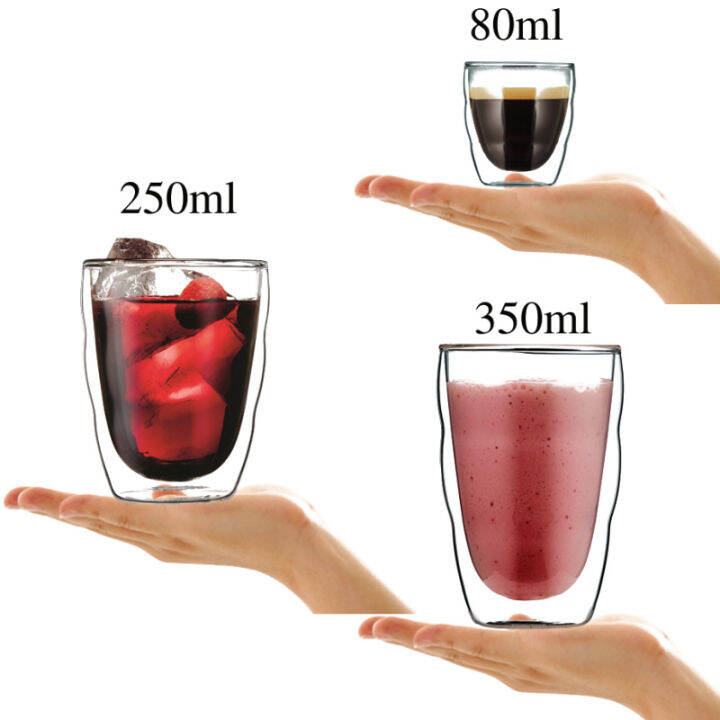 1 piece Bodum Cup Microwave Safe Double Wall Glass Coffee Cup Glass Mug