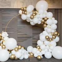 106pcsSet Matte white Gold Metallic balloons garland arch kit baby Shower wedding birthday party Chrome Balloon Decoration kids