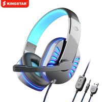 【Undine earphone】KINGSTAR 3.5มิลลิเมตรสายหูฟังเล่นเกม Gamer ชุดหูฟังสเตอริโอเสียงยกเลิกหูฟังพร้อมไมโครโฟนสำหรับ PS4/5 Xbox แล็ปท็อปพีซี