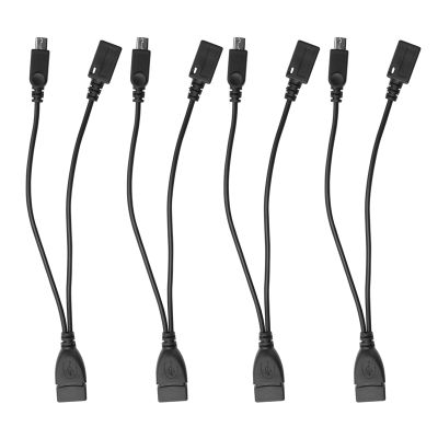 4-Pack Mini OTG Cable Adapter,2-In-1 Powered Micro-USB to USB Adapter(OTG Cable + Power Cable) for Streaming Sticks Etc