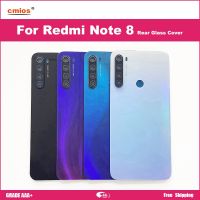 For Xiaomi Redmi Note 8 Back Battery Cover Redmi Rear Housing Door Glass Panel Case Replacement Parts with camera lens With Logo