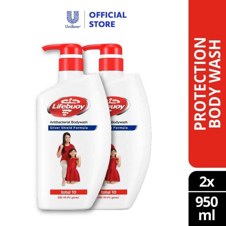 NEW Lifebuoy Antibacterial Shower Gel Total 10 950ml X 2 Lazada