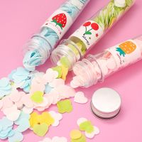 Portable Aroma Rose Travel Tube Bath Soap Mini Flower Paper Soap Slice Case Random Color Body Hands Washing Bath Confetti Dish Foaming for Travel Cleaning TSLM1