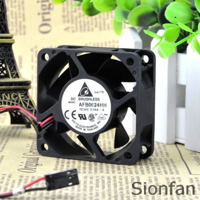 ❄♨ For Delta AFB0624HH 6025 24V 0.14A Double Ball Inverter Cooling Fan 2 Wire Test Working