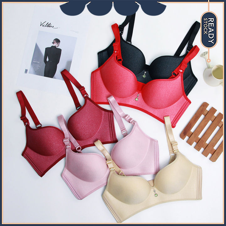 Cloud Bazaar] Plain Colourful Wireless Push Up T-shirt Bra/ Coli