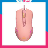 EGA Type M5 Pink Edition Gaming Mouse เมาส์เกมมิ่งมาโคร 6400DPI (รุ่นสีชมพู)