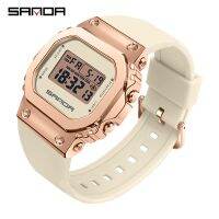 SANDA New Upgrade Silicone 50M Ladies Relogio Feminino ﹍ஐ