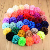 40pcslot 40 Color U Pick 2.5 Inch Chiffon Fabric Puff Flowers DIY Craft Flower Ball Garment Shoes Accessories MH13