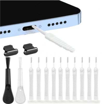 Mobile Phone Charging Port Dust Plug for IPhone 14 13 Pro Max Port Cleaner Kit Computer Keyboard Cleaner Tool Cleaner Brush Electrical Connectors