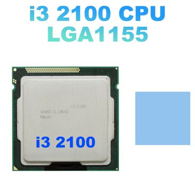 For Core I3 2100 CPU LGA1155 Processor+Thermal Pad 3MB Dual Core Desktop CPU for B75 USB Mining Motherboard