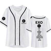New arrival exo planet all member name printing baseball t-shirt for summer kpop exo L single