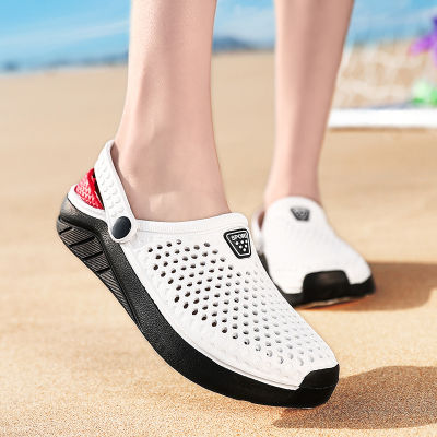 รองเท้าแตะ ORNGMALL สำหรับผู้ชายผู้หญิงระบายอากาศได้รองเท้าแตะชายหาดแฟชั่นสวนอุดตันรองเท้าใส่ลุยน้ำการเดินป่าลุยขนาด36-45