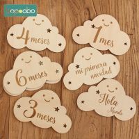 【jw】✉▲  8PCS Baby Month Card Spanish language Photography Cards Birthday Souvenir Photo Accessories