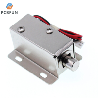 pcbfun DC12V Gembok MAGNET ไฟฟ้าน้ำหนักเบาล็อคประตูล็อคอิเล็กทรอนิกส์ขนาดเล็กล็อคกลอนไฟฟ้าล็อคควบคุมไฟฟ้า Gembok MAGNET หัวกุญแจ Gembok MAGNET ไฟฟ้า10MM