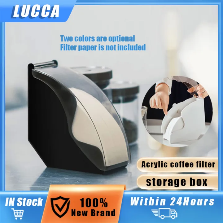 Multipurpose Coffee Filter Holder Dustproof Acrylic Coffee Filter Paper Storage Container