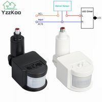 12V Motion Sensor 220V/110V PIR Movement Detector Automatic Infrared Wall Mount Timer Outdoor 24V LED Motion Sensor Light Switch Power Points  Switche