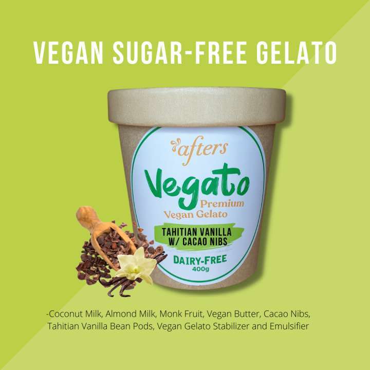 Afters Vegan Sugarfree Tahitian Vanilla Bean Gelato (Ice Cream) Lazada PH