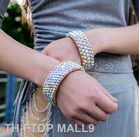 2023FTOP MALL9 ผู้หญิง Rhinestone สร้อยข้อมือกำไลข้อมือเครื่องประดับคริสตัล เข็มขัดชุดต่างหู Belly เครื่องแต่งกายอุปกรณ์เสริม