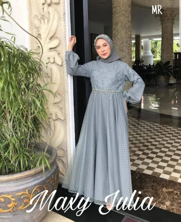 gamis kondangan simple elegan