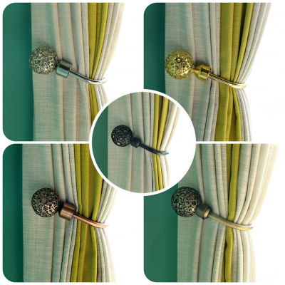 Buckle Bathroom Accessories Retro Design Hold Backs Round Head Hook Metal Hooks Hollow Out Curtain Hooks
