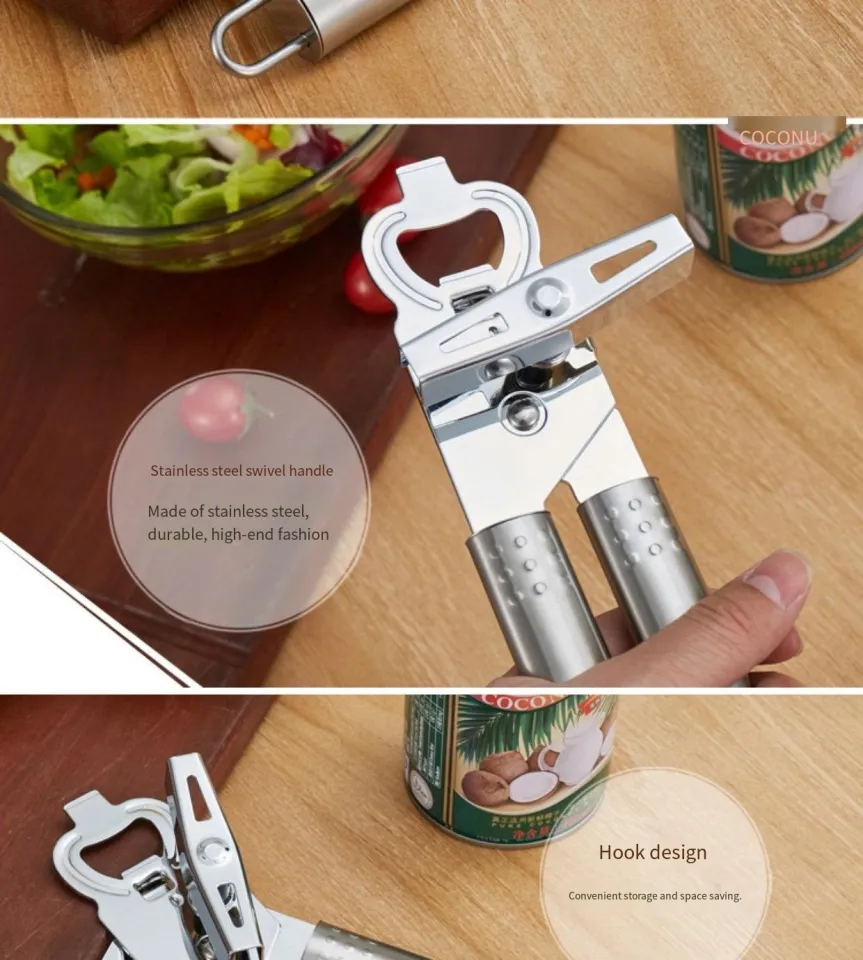 Shinkousha Stainless Steel 3-in-1 Heavy Duty Can & Bottle Opener