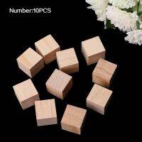 ┋™⊕ 10/25/25mm Wooden Square Blocks Mini Cubes Embellishment for Woodwork Craft DIY