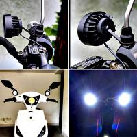 2pcs Motorcycle Headlight Fog Driving Lights 6 LED Workin Light Fog Lamp Scooters Spotlight Moto Side Mirror