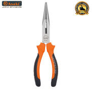 Kìm nhọn mũi dài 8 inch 200mm Asaki AK-8107, kềm mỏ nhọn thép CR