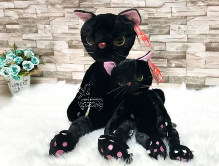 ตุ๊กตาแมวดำ-อัดเสียงพูดได้-ตุ๊กตาแมวสุดฮิตจากญี่ปุ่น-ของขวัญสำหรับคนรักแมว-scratch-cat-plush-doll-stuffed