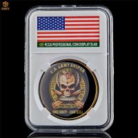 US Army Sniper One Shot-One Kill Gold Military Challenge Coin Country Duty Honor Collectibles Coins W/PCCB Holder