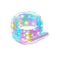 Tuya สมาร์ทซิกเกอร์แอลอีดีไฟประดับสวยงาม USB 10เมตร100LED RGB กระพริบสมาร์ทหลอดไฟประดับแบบสายทำงานสำหรับ Alexa เพลงควบคุมรีโมทแอป