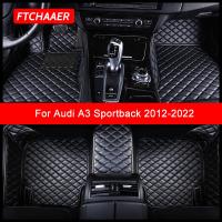 FTCHAAER เสื่อปูพื้นรถยนต์แบบกำหนดเองสำหรับรถ Audi A3 Sportback อุปกรณ์ตกแต่งรถยนต์2012-2022ปีพรมเช็ดเท้า Tototyotraa Priuussss