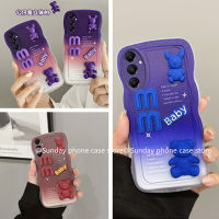 ใหม่ เคส Phone Case Samsung Galaxy A05 A05s S23 FE 5G เคส สุดน่ารักการ์ตูนตุ๊กตาหมีสีม่วงแฟชั่นเทรนด์ เคสโทรศัพท์ ไอเดียแบบนิ่มไล่ระดับสีเป็นลอนใหญ่2023กันกระแทก