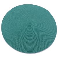 【CC】 1pc Placemats for Dining Table 38cm Round Gray Woven Non-Slip Napkin Burlap Drink Cup Coasters