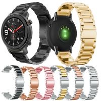 [ร้อน] สายนาฬิกาข้อมือสแตนเลส22มม. สำหรับ Xiaomi Huami Amazfit GTR 47มม. GTR 2 2e Pace Stratos สายนาฬิกาข้อมือสำหรับ Apple Watch สำหรับ Amazfit GTR 3 3 Pro