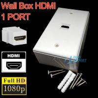 ชุด กล่องลอย HDMI แบบ 1 ช่อง 1080P HDMI 1.4 Wall Plate Panel Cover Coupler Outlet Extender for Home Theater DVD TV Wall Station Socket Power Adapter Plugs 11.3 x 7cm