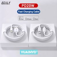 PD 20W สายสาย USB C สำหรับชาร์จเร็ว ECILY สำหรับ I-Phone 14 13 Pro Max 12 11สายชาร์จ USB สำหรับ I-Phone 11Pro I-Pad Air Pro Type C สาย