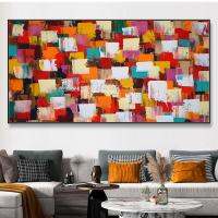 Arthyx Thick Texture Color Block ภาพวาดสีน้ำมันบนผ้าใบ-Modern Abstract Wall Art Pictures For Living Room And Bedroom Decoration